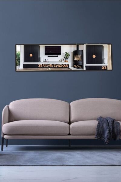 OlcayAksesuar Yatay Beyaz 150X43 cm Hol Konsol Dresuar  Antre Koridor Aynası ...