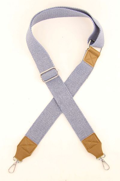 HNB Light Blue Cotton Column Bag - Hooked Strap