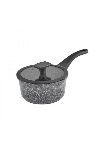 Karaca Serra Biogranit Grau Soßenpfanne mit Deckel 18cm