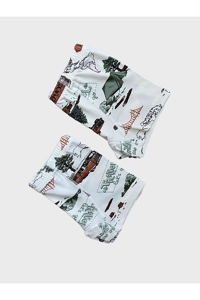 elmas kids Cotton Car Patterned Boxer Set of 2 for Boys