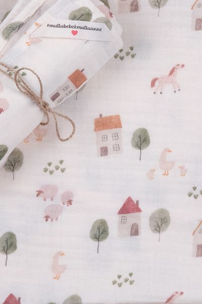 Soothe&Sleep 100% Cotton Organic Certified Muslin Blanket Farm