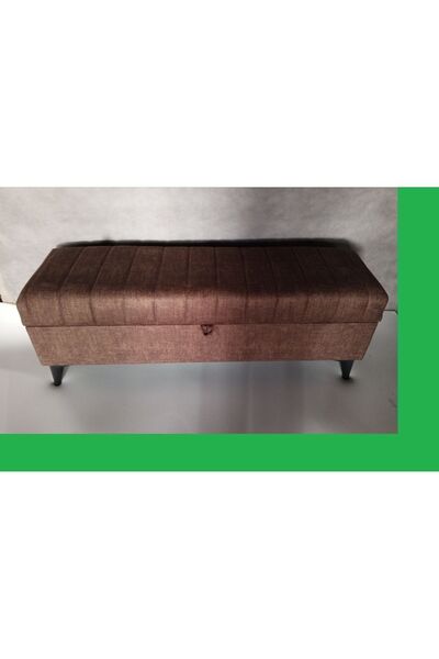 YUSE MOBİLYA VE AKSESUAR 100x40x45 Cayz Yatak Ucu Puf Kahverengi