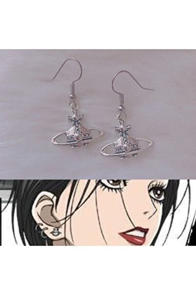 bohemian takı tasarim Anime Nana Osaki Küpe Antik Gümüş Kaplama