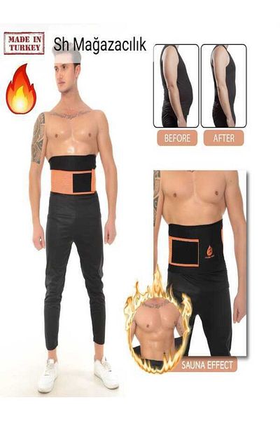 SAUNA SUIT Unisex Thermal Waist Corset - 100% Sauna Burner, Me Belt and