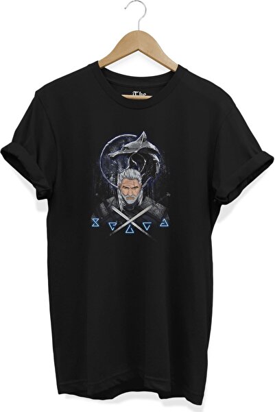 The Baski Crna unisex majica The Witcher Štampano kratkih rukava T-shirt