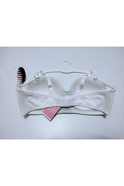 Koza Women's Ribbed Cotton Strapless Bra 80574