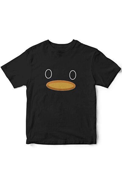The Baski Crna slatka patka životinja Štampano kratki rukav dečja T-shirt