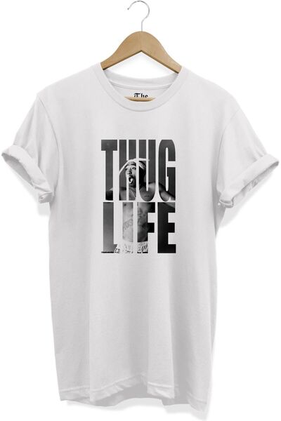 The Baski Bela unisex majica Thug Life Štampano kratkih rukava T-shirt