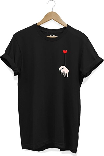 The Baski Crna unisex platonska ljubav Štampano kul dizajn kratki rukav T-shirt