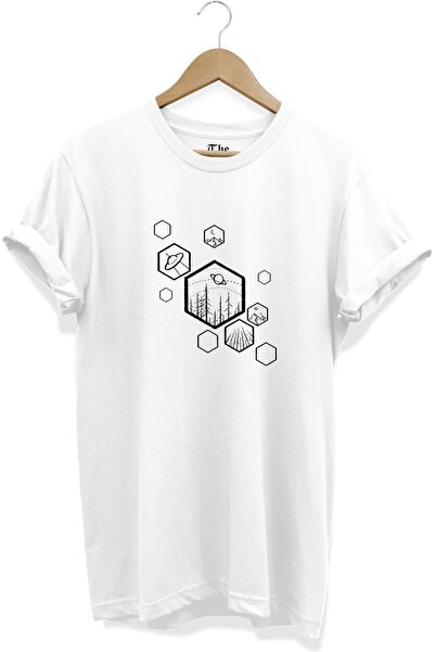 The Baski Bela unisex minimalistička majica kratkih rukava Štampano T-shirt
