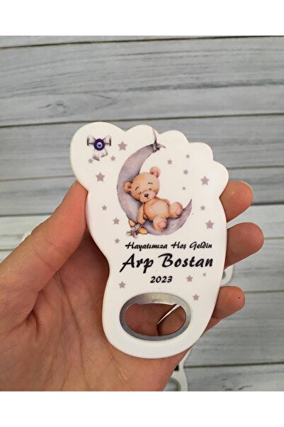 onuratasarlat 20 Adet Ayak Şeklinde Açacak Magnet Ayıcık Model