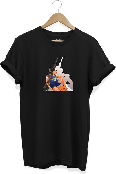 The Baski Crna unisex Stephen Curry Sniper Štampano kratki rukav T-shirt