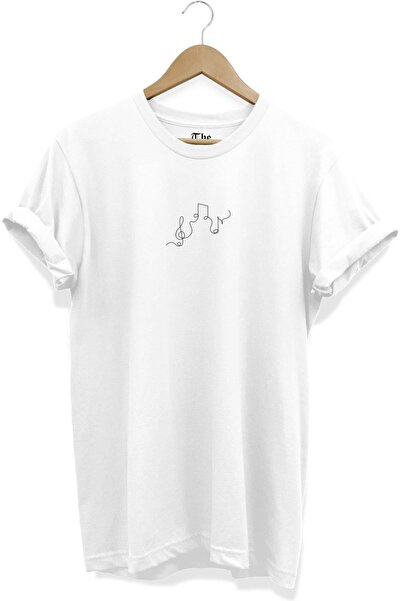 The Baski Bela unisex muzička nota minimalna Štampano kratki rukav T-shirt