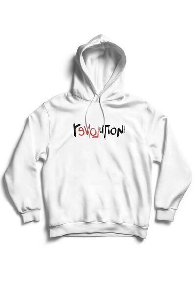 The Baski Унісекс білий Revolution Revolution з принтом, внутрішній фліс, вис...