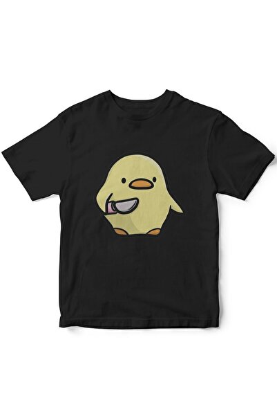 The Baski Crna slatka ptičica životinja Štampano kratki rukav dečja T-shirt
