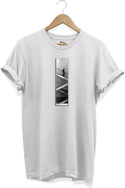 The Baski Bela unisex majica sa kratkim rukavima Štampano stepenica dole T-shirt