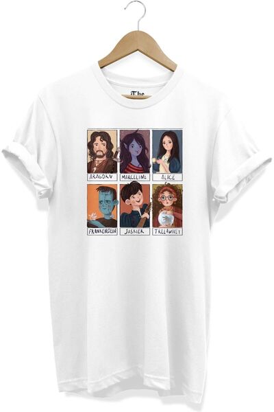 The Baski Bela unisex serija Lik Štampano kratki rukav T-shirt