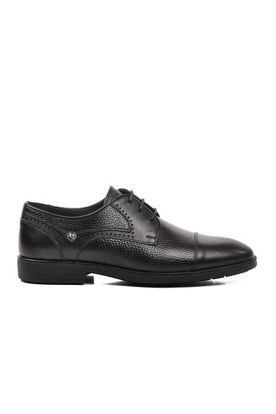 Pierre Cardin 63399 Μαύρα ανδρικά παπούτσια Floater Classic από γνήσιο δέρμα