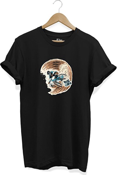 The Baski Crni unisex bicikl Štampano Cool kratki rukav T-shirt