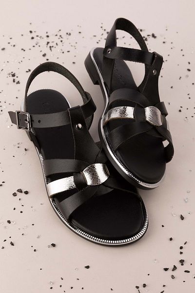 Gondol Women's Genuine Leather Colorful Combination Vaketa Sandals Ayh.730