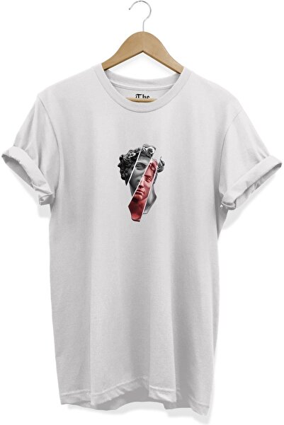 The Baski Unisex bela statua Štampano kratki rukav T-shirt