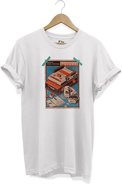 The Baski Bela unisex retro majica za gejming Štampano kratkih rukava T-shirt
