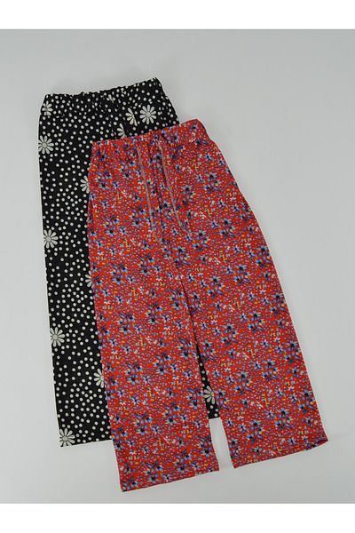 Kidiba Helen Patterned Girl's Shalwar - With Waist Belt, 4-15 Years, Set of 2