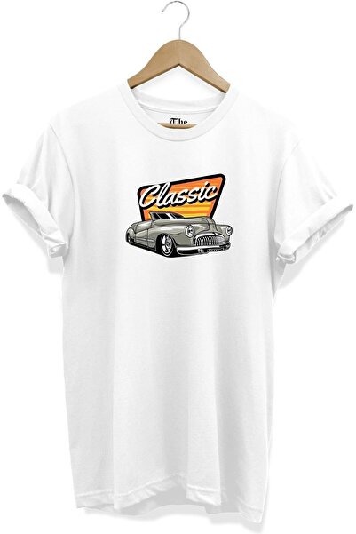 The Baski Beli unisex klasični automobil klasični crtež Štampano kratki rukav...