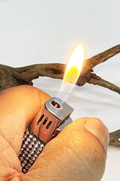 tusah Taşlı Metal Çakmak Kutusuz