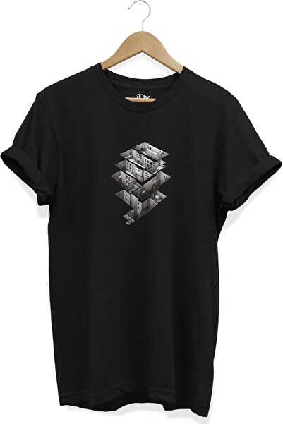 The Baski Crna unisex arhitektonska podzemna gradova Štampano Cool dizajn kra...