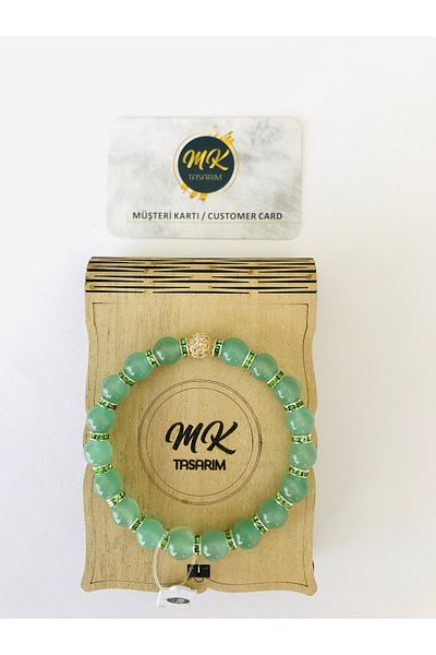MK tasarım AVENTURINE Stone - Real, Original Bracelet MKT7001