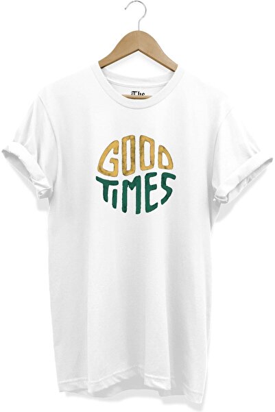 The Baski Bela unisex majica s tekstom "Good Times" Štampano kratkih rukava T...