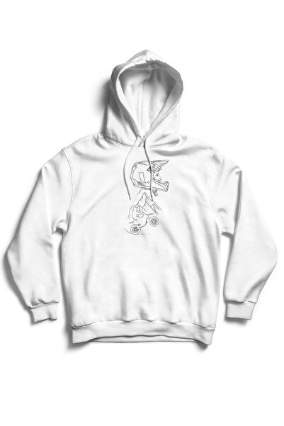 The Baski Unisex bela motociklistička kaciga, crtež Štampano bez džepova Sa k...