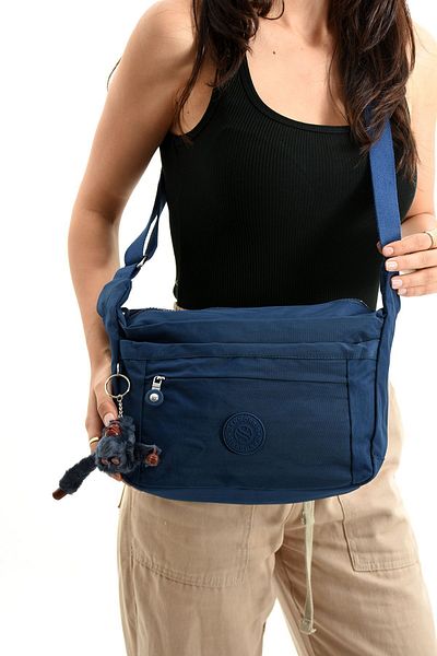 Sanmorris Culoare bleumarin - Geantă de umăr pentru femei, crossbody și cu mai multe compartimente, rezistentă la apă