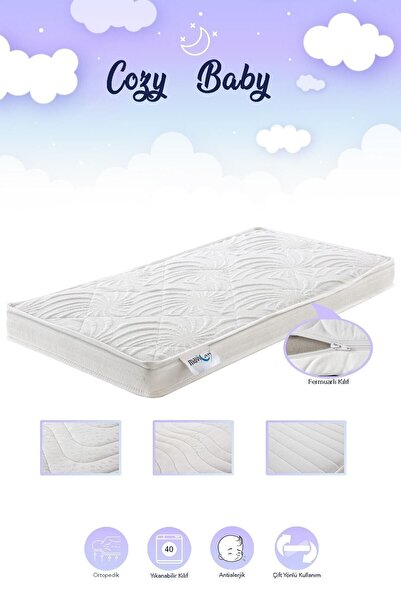 Mavi Ay Yatak Cozy Baby Yatak - 60x120 Cm Bebek Yatağı - Yıkanabilir Kılıflı ...