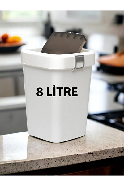 Technow Motek COB-410 Comfort Dustbin 8 Litre Çöp Kutusu Kovası Beyaz