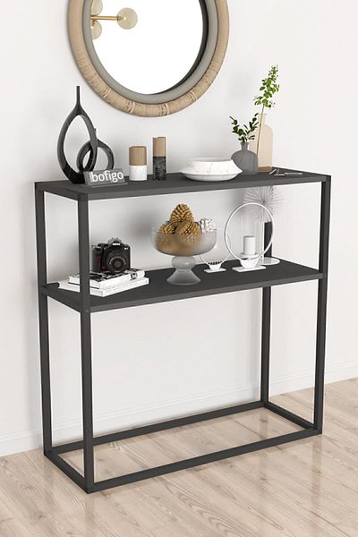Bofigo Metal Leg Dresser Decorative Shelf Dresser Console Metal Dresser Anthracite