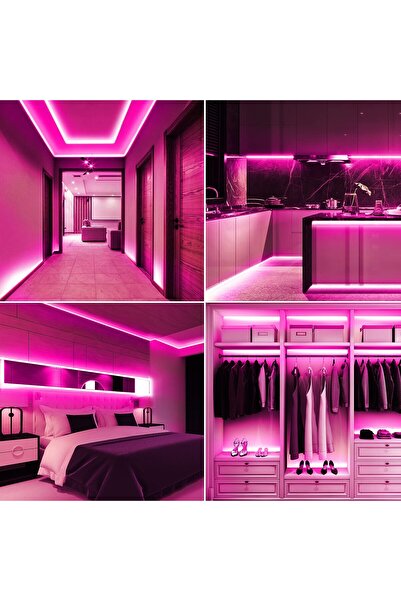 ALLES 12V 4040 İÇ MEKAN PEMBE ŞERİT LED YL40-4008