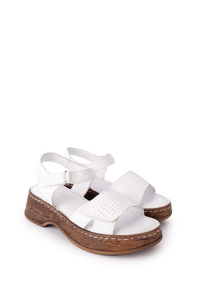 Gondol Sandale de zi cu velcro confortabile din piele naturală pentru femei Iz.8403