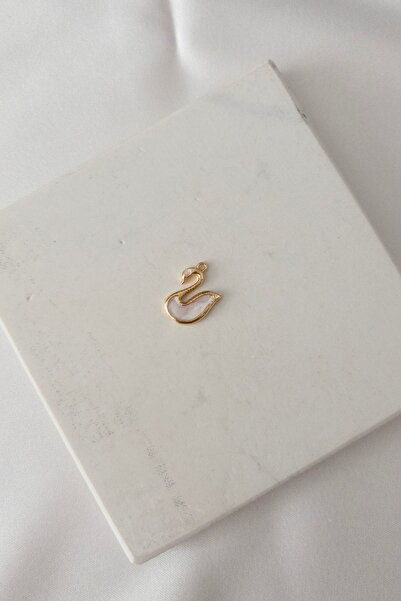 Karflake Altın Kaplama Kuğu Figür Kolye Ucu