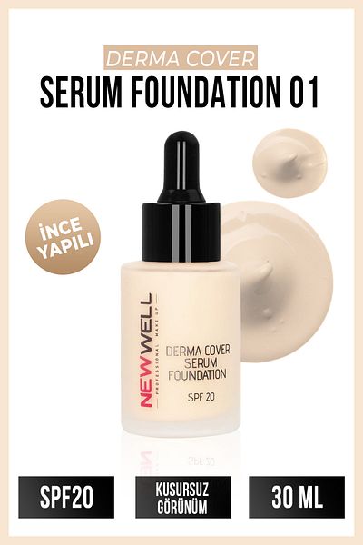 New Well Derma Cover Serum Foundation - Light Color Tone - No:01