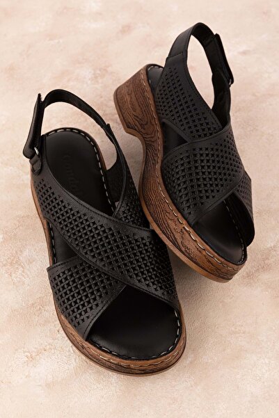 Gondol Women's Genuine Leather Daily Comfortable Daily Sandals Iz.8400