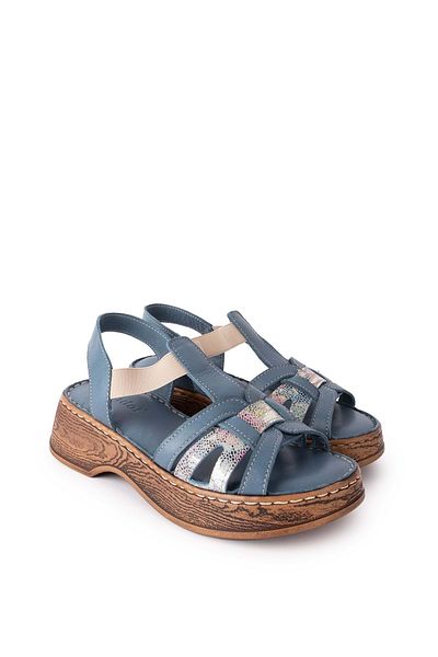 Gondol Sandale de zi cu zi pentru femei din piele naturală - Design confortabil iz.8406