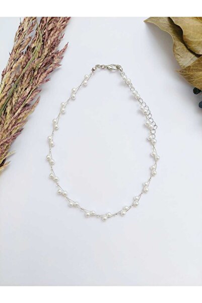 REN AKSESUAR İncili Choker Kolye El Yapımı