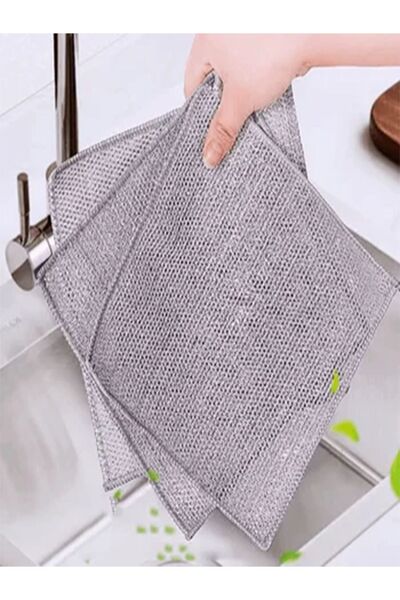 BySevil 2 Pieces Double Layer Dish Wire Cloth - 20x20 Cm Steel Cloth Anti-Scratch