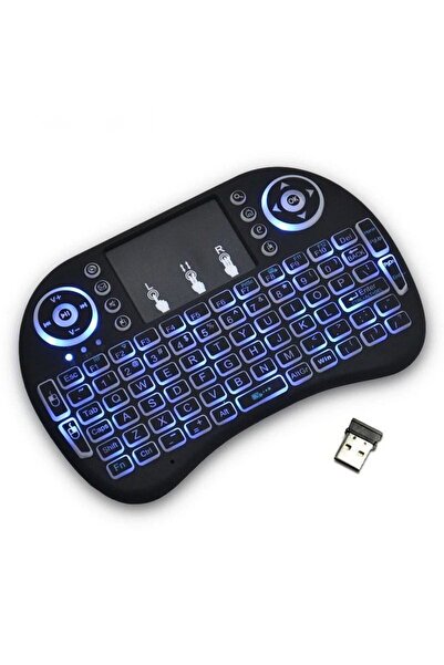 UCUZTEKNO Smart Işıklı Kablosuz Mini Klavye Televizyon Bluetooth klavye mouse TV