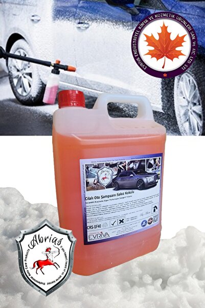 Abrias Cilalı Oto Yıkama Şampuanı Tüm Köpük Aparatlarına Uyumlu Nötr Sakız Kokulu 5lt