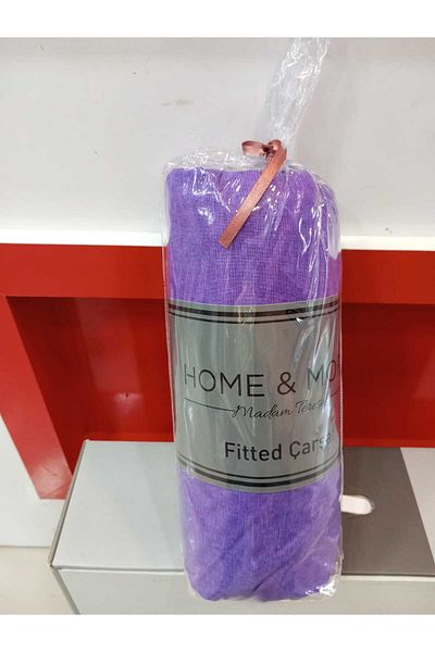 Çapa Home طقم ملاءات قطنية سادة مزدوجة مع غطاء وسادة مقاس 160 × 200