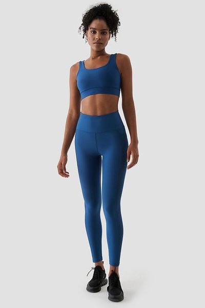 Superstacy Wawel Mesh Pocket Detailed Petrol Sports Leggings