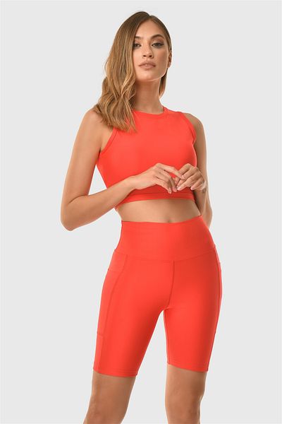 Superstacy Pomegranate Flower Patterned Sports Bustier